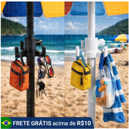 Gancho Organizador Guarda Sol De Praia Cabide De Objetos Suporte Gancho Piscina