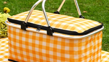 Bolsa Térmica Pra Familha Cesta Piquenique Praia Camping 30L Retrátil Feito de tecido oxford impermeável e durável