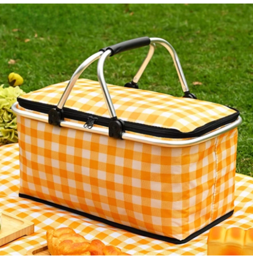 Bolsa Térmica Pra Familha Cesta Piquenique Praia Camping 30L Retrátil Feito de tecido oxford impermeável e durável