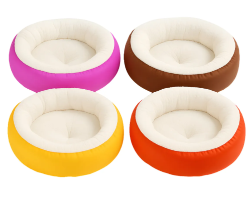 Caminha Redonda Pet Sherpa Cama Para Cães Gatos Macia Quente