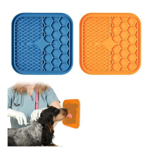 Tapete De Lamber Para Cães Gatos Comedouro Com Ventosa Pet Cor