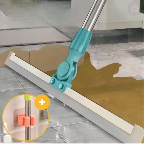 Rodo de Silicone Para Limpeza de Piso Vidros Com Gancho Secos e Molhados Uso Duplo Vassoura Mágica