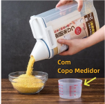Pote Hermético 2L Com Medidor Organizador De Alimentos Mantimentos Arroz