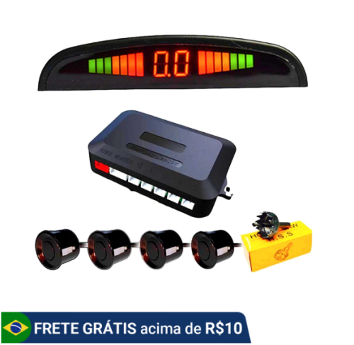 Sensor Estacionamento Ré 4 Sensores Display para Carro Universal