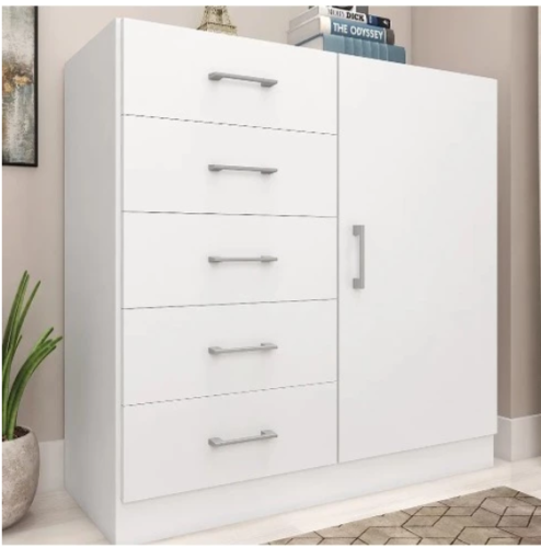 Cômoda Miami 5 Gavetas 1 Porta Sapateira Shark Móveis