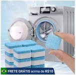 Kit 12 Limpador de máquina de lavar, comprimido efervescente sólido para remover manchas