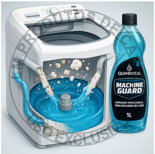 Limpador Máquina de Lavar Roupa P/ Uso – remove residuos sem danificar a máquina 1L
