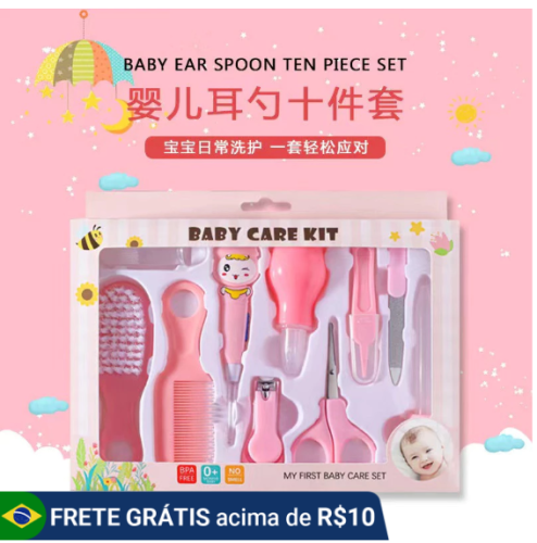 Kit Bebê cuidados de Higiene com 10 itens