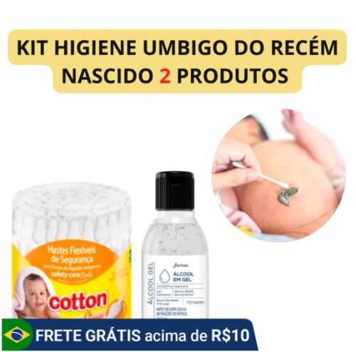 Kit Higiene Do Coto Umbilical Do Bebê 2 Itens