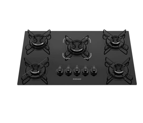 Cooktop Itatiaia Essencial 5 Bocas Vidro Preto Bivolt 3700000193