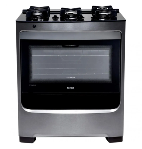 Fogão 5 Bocas Consul Inox Mesa de Vidro CFS5VARUNA