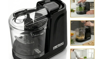 Mini Processador Elétrico Alimentos Triturador Picador Plus+ Preto 127v 100w