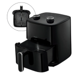 Fritadeira Air Fryer Prática Fry 3,7l 1400w Preta Grelha Removível Sem Óleo