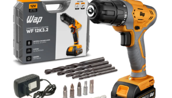 Parafusadeira E Furadeira A Bateria Li-ion Wap Wf 12k3.2 Carregador Com Maleta E Kit De 11 Acessórios