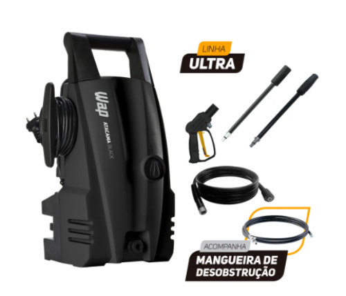Desobstruidora e Lavadora de Alta Pressão WAP Atacama Black Ultra 1400W 1500 PSI