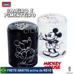 Kit 2 peças Saleiro e Pimenteiro Empilhável do Mickey – Plasutil