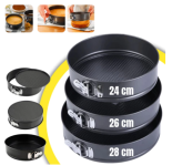 Kit até 3 Formas com Fundo Removível Antiaderente para Torta Bolo Assadeira Bolos Tortas Redonda