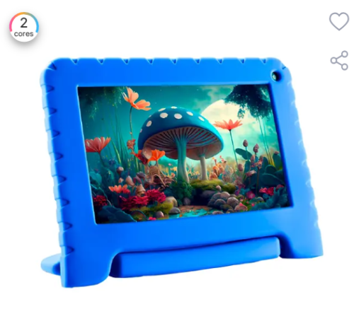 Tablet MultiKid Pad 7″ 64GB 4GB Quad Core 1.6GHz Android NB41 – Azul – Bivolt