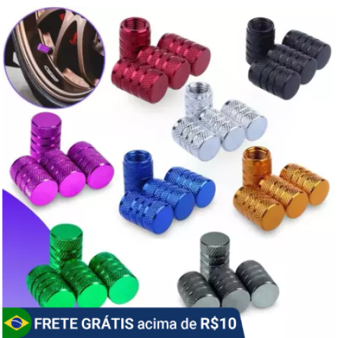 Kit 4 Pcs Tampas Válvulas Pneu da Roda Estilo Fluorescente Carro Automóveis Capa Acessórios Motocicleta Auto Peça LULU