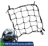 Rede Elastica Aranha Preta 35×35 Moto Bagageiro Capacete