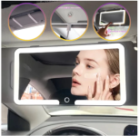 Espelho LED Para Quebra Sol De Carro Com 3 Modos de Led Recarregável Touch Luz Branco Quente Frio