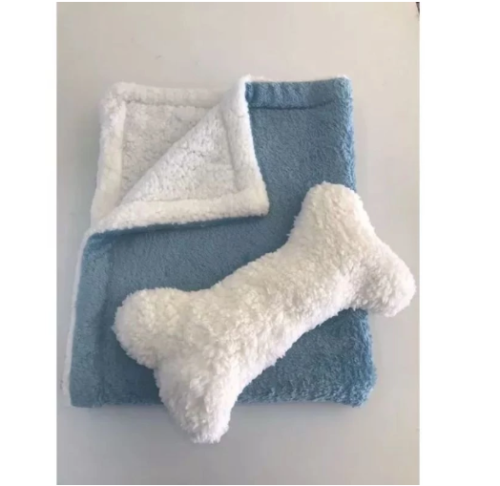 Cobertor Soft Pet macio + Almofada ossinho (CACHORRO/GATO)