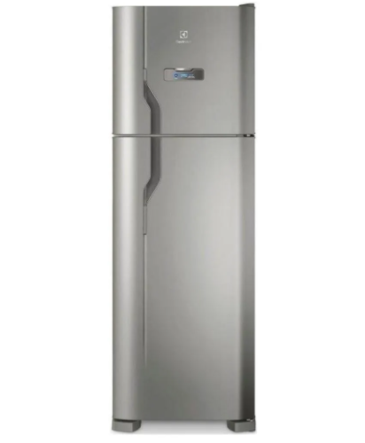 Geladeira Electrolux Frost Free 371L Turbo Congelamento Duplex Cor Inox DFX41