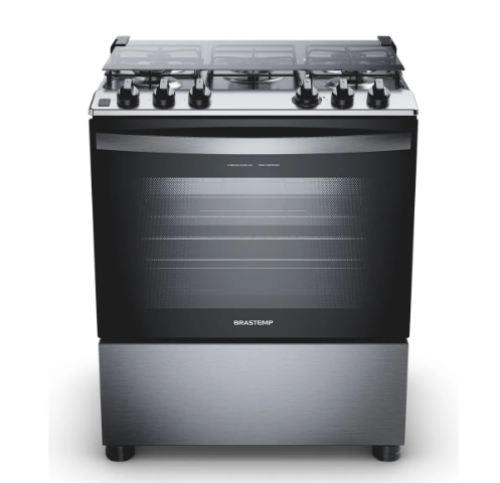 Fogão Brastemp 5 Bocas Cor Inox Com Turbo Chama – Bfs5gdr
