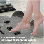Tapete de banheiro antiderrapante para uso doméstico com massageador e função de limpeza dos pés