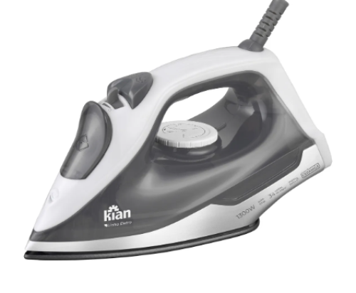 Ferro De Passar Roupa A Vapor Spray Kian Fps-102 Branco E Cinza 127v