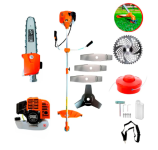 Roçadeira Steel 78cc 8em1 Profissional Completa + Motoserra