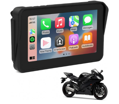 Central Multimídia Motos 5″ Touch Screen H-Tech HM-501 CarPlay Android Auto