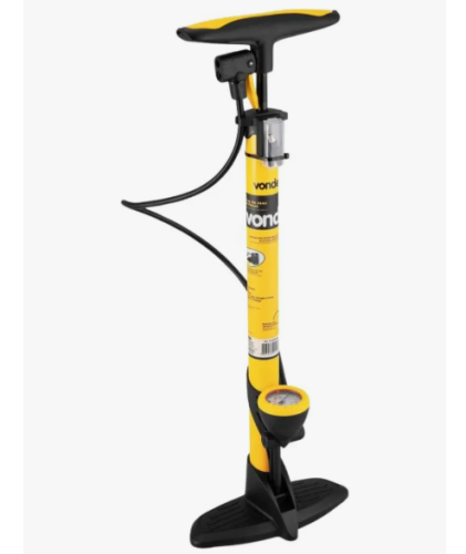 Bomba Ar Manual Profissional Encher Pneu Bicicleta Vonder 3598060000 Cor Amarelo