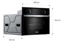 Forno Elétrico de Embutir Consul Multifuncional Grill 47L Preto COB47BE