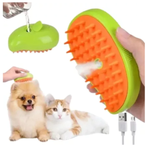Escova A Vapor 3 Em 1 Pet Removedor Pelos Para Gatos E Cães-byb