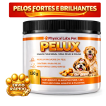 Pelux Physical Labs Pet 150g | Suplemento para Pele e Pelos | Mais Brilho e Menos Queda | Snack Funcional para Cães