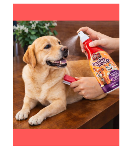 Banho a seco para Cães e gatos 500ml CatDog Spray cheiroso para adultos e filhotes acima de 2 meses