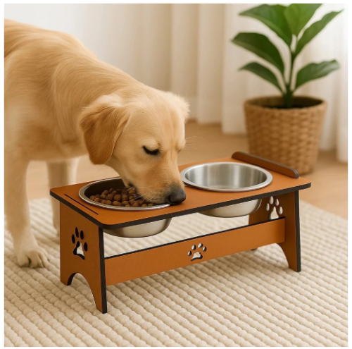 Comedouro Bebedouro Pet Suspenso Para Cães e Gatos Elevado Com TAMPAS