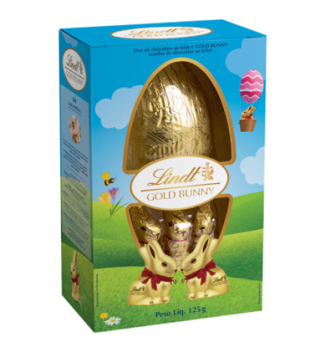 Ovo De Páscoa Lindt Gold Bunny Ao Leite 125g