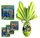 Ovo de Páscoa Minecraft 300g Chocolate ao Leite Brinquedo Sortido Presente Infantil