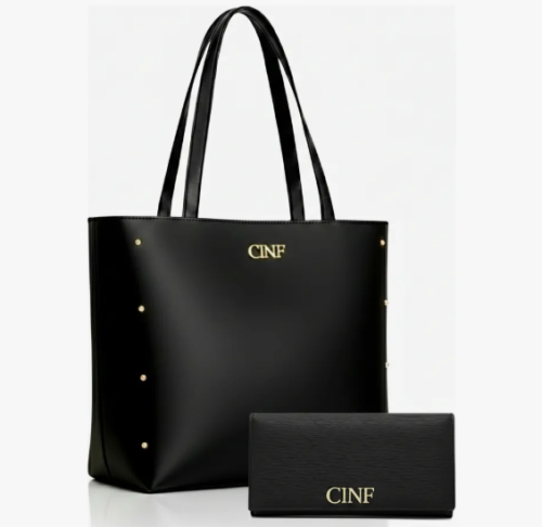 Kit Bolsa Feminina 2 Peças Sacola Grande De Ombro E Carteira