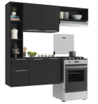 Armário de Cozinha Compacta Sofia Multimóveis Preta