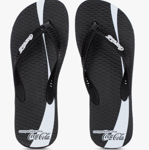 Chinelo Coca-cola Masculino Preto Super Macio
