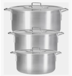 Jogo De Panela Feijoada Caldo De Alumínio 3 Peças Industrial