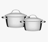 Jogo De Panelas Tramontina Inox Fundo Triplo Allegra 2 Pç