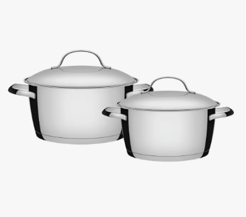 Jogo De Panelas Tramontina Inox Fundo Triplo Allegra 2 Pç