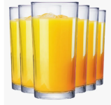 Jogo de Copos de Vidro Long Drink para Água e Suco 255ml 6pcs Ruvolo