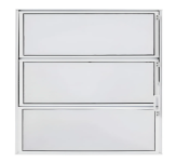Janela Vitro Basculante 60×60 Em Alumínio Brilhante Com Vidros