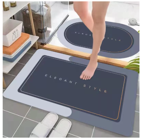 Tapete Absorvente Secagem Rápida Antiderrapante de Banheiro/Porta