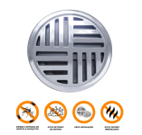 RALO GRELHA REDONDA 10 X 10 CROMADA ABS C/DISPOSITIVO ANTI-INSETO